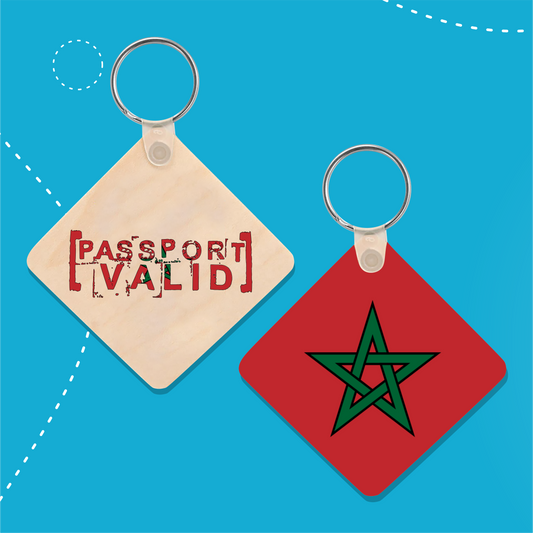 Morocco Square Matte Keychain