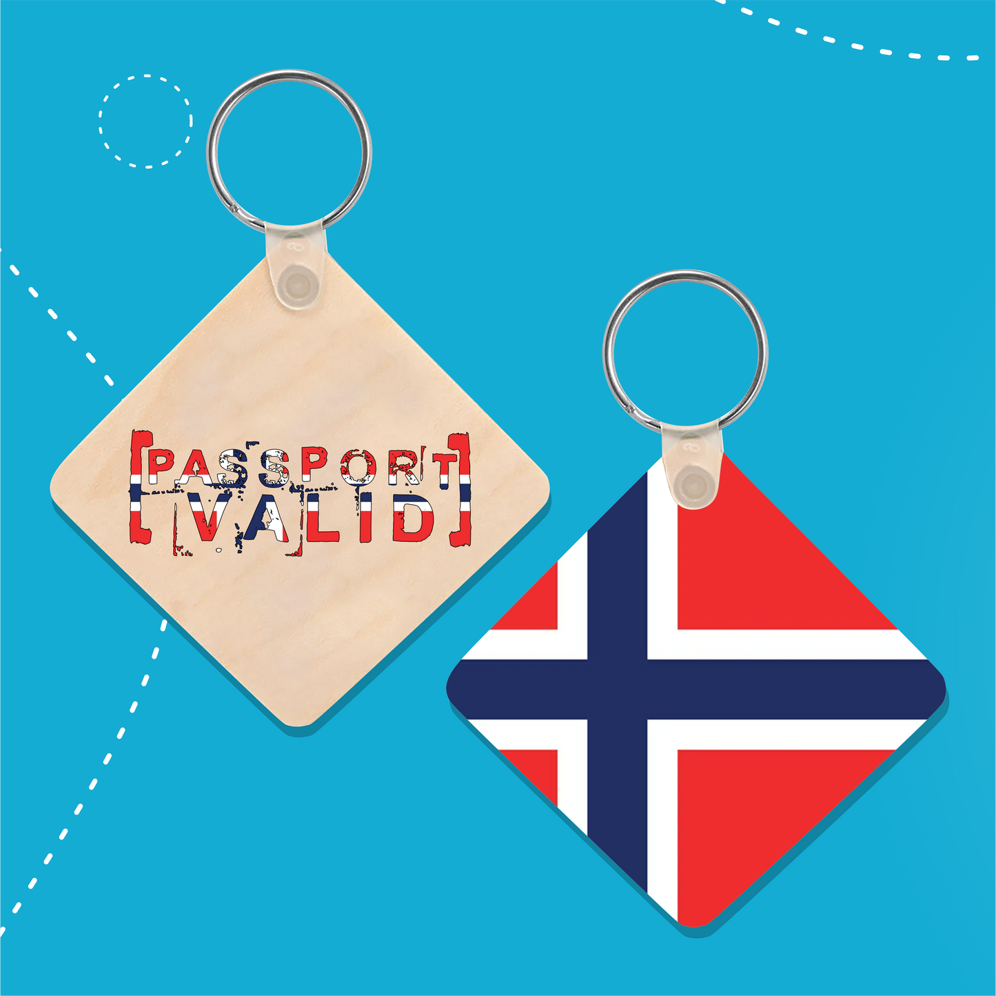 Norway Square Matte Keychain