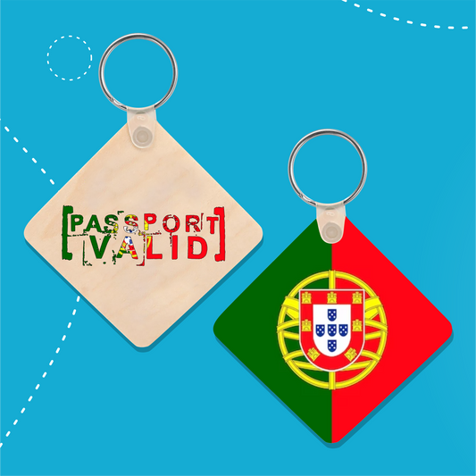 Portugal Square Matte Keychain