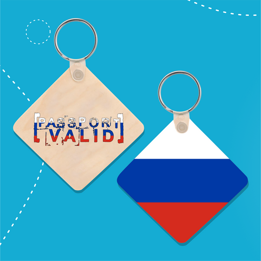 Russia Square Matte Keychain