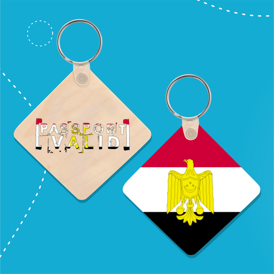 Egypt Square Matte Keychain