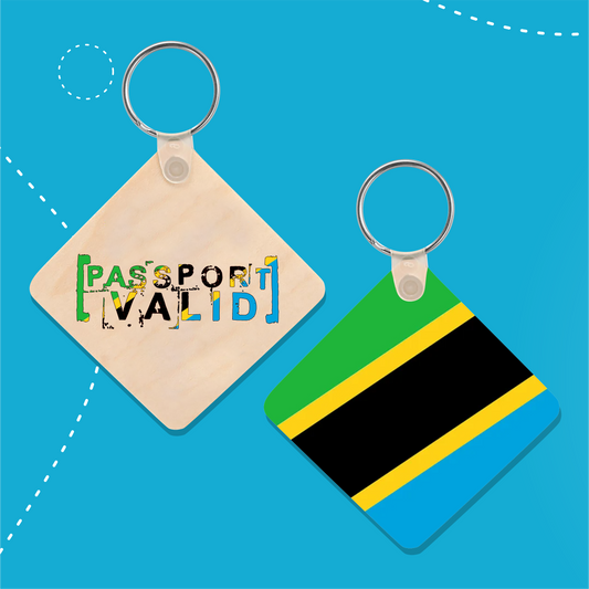 Tanzania Square Matte Keychain