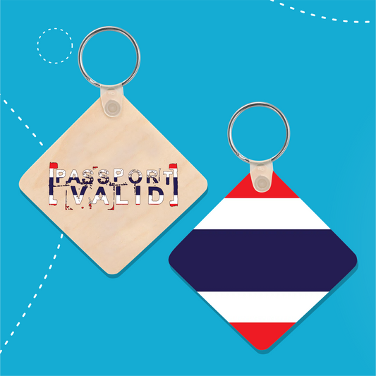 Thailand Square Matte Keychain