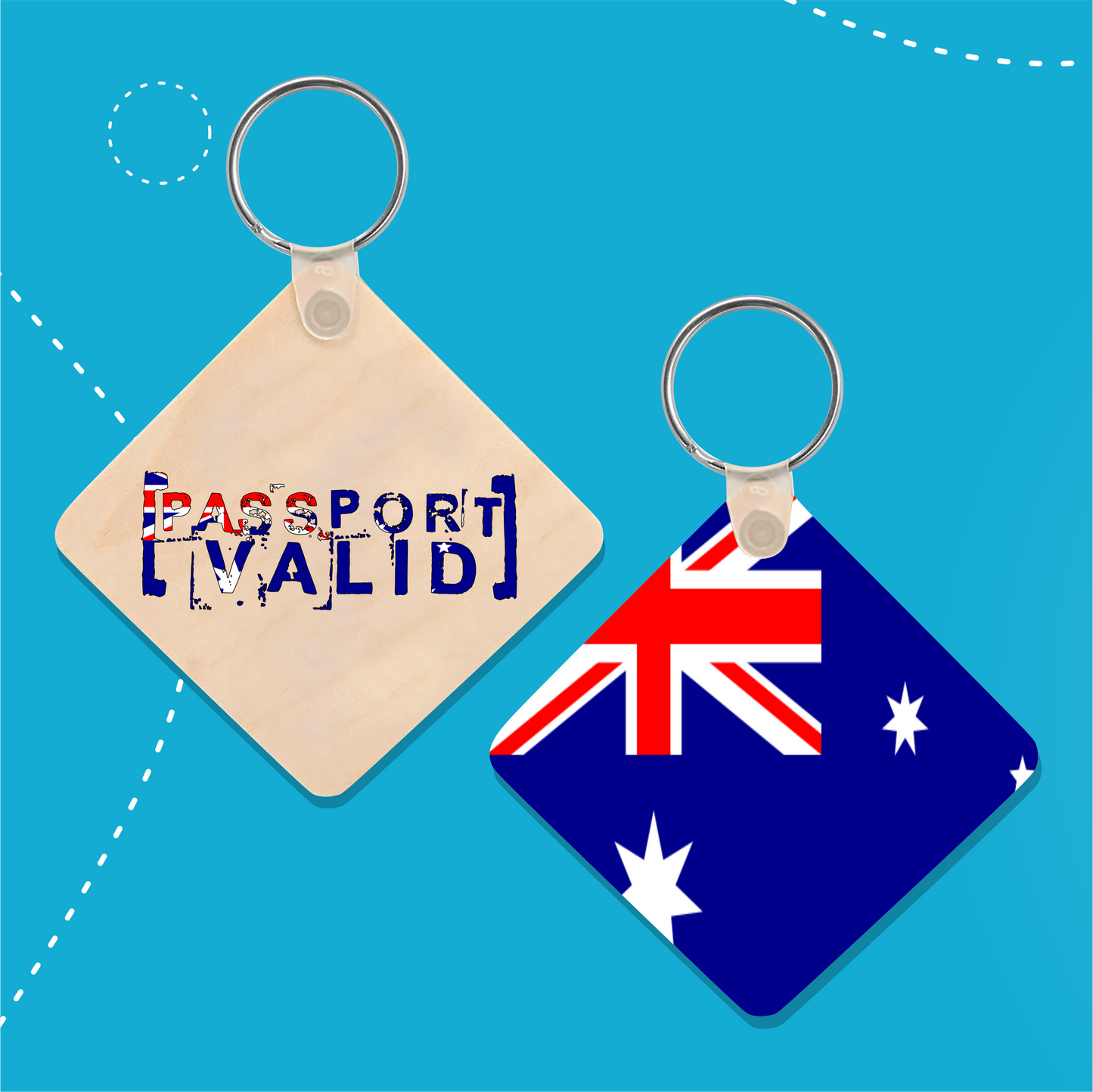 Australia Square Matte Keychain