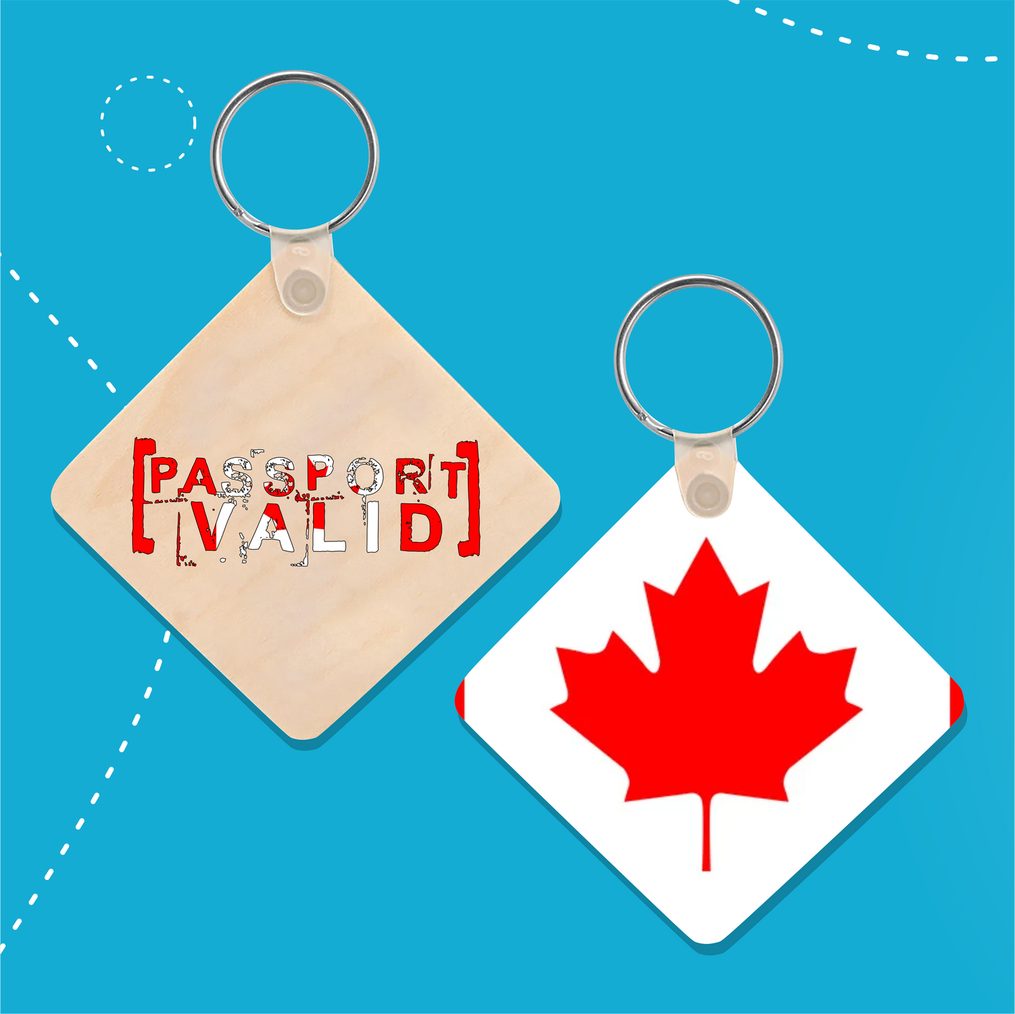 Canada Square Matte Keychain